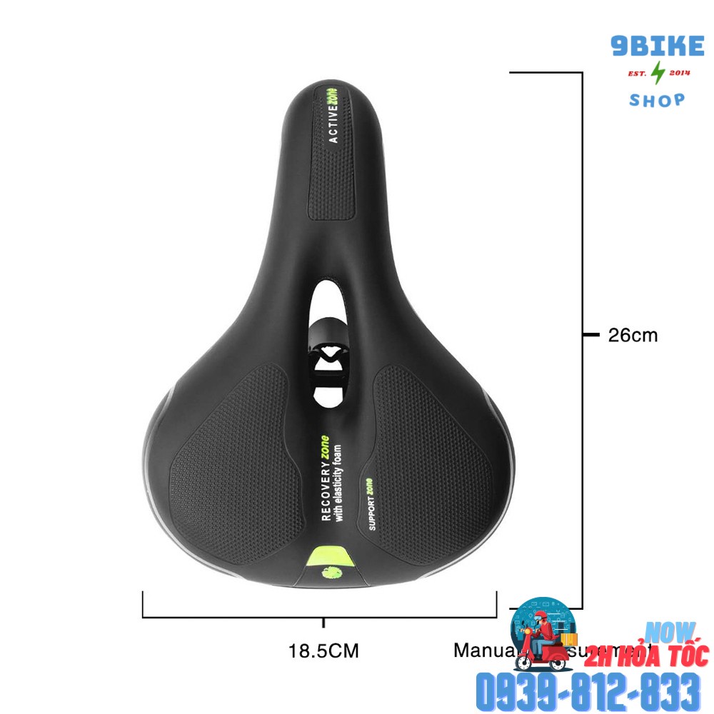 Yên xe đạp thể thao bản lớn êm ái cho mtb treking touring Recovery zone