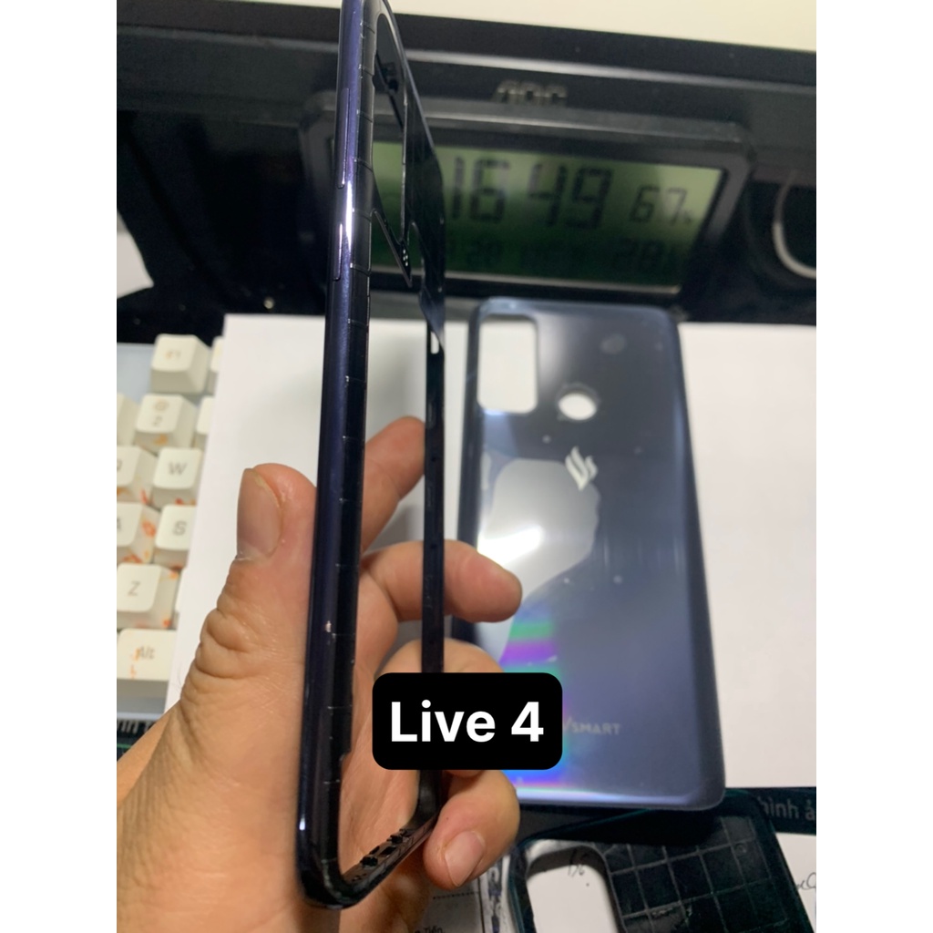 Lưng vỏ viền Vsmart Live 4 / gồm lưng, viền, kính camera
