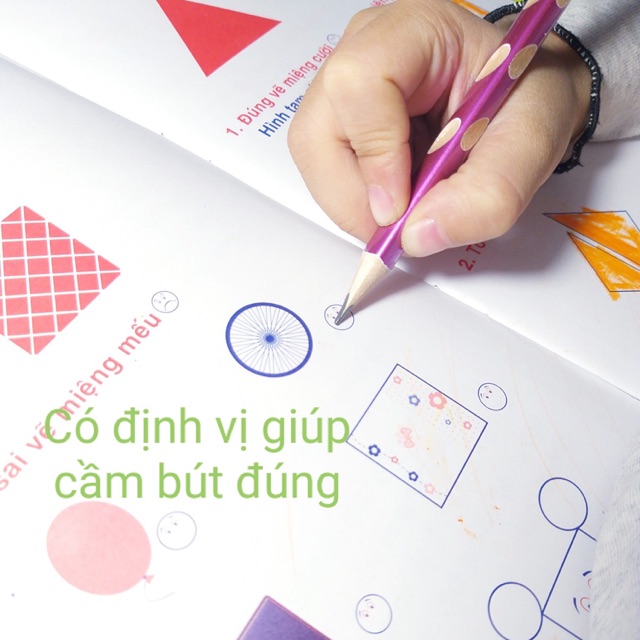 Bút chì ERAS viết được nét thanh nét đậm.  Ngòi mềm, dễ viết, không gãy, màu rõ  sắc nét. Giúp các bé cầm bút đúng cách.