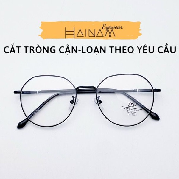 Gọng kính cận nữ, kính kim loại 5280 kiểu dáng tròn Hainam Eyewear Unisex Nam nữ