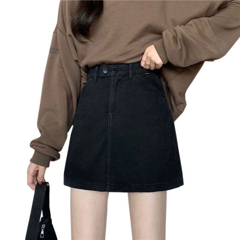 Chân Váy Jeans Chữ A Phong Cách Hàn Quốc Thời Trang Cho Nữ