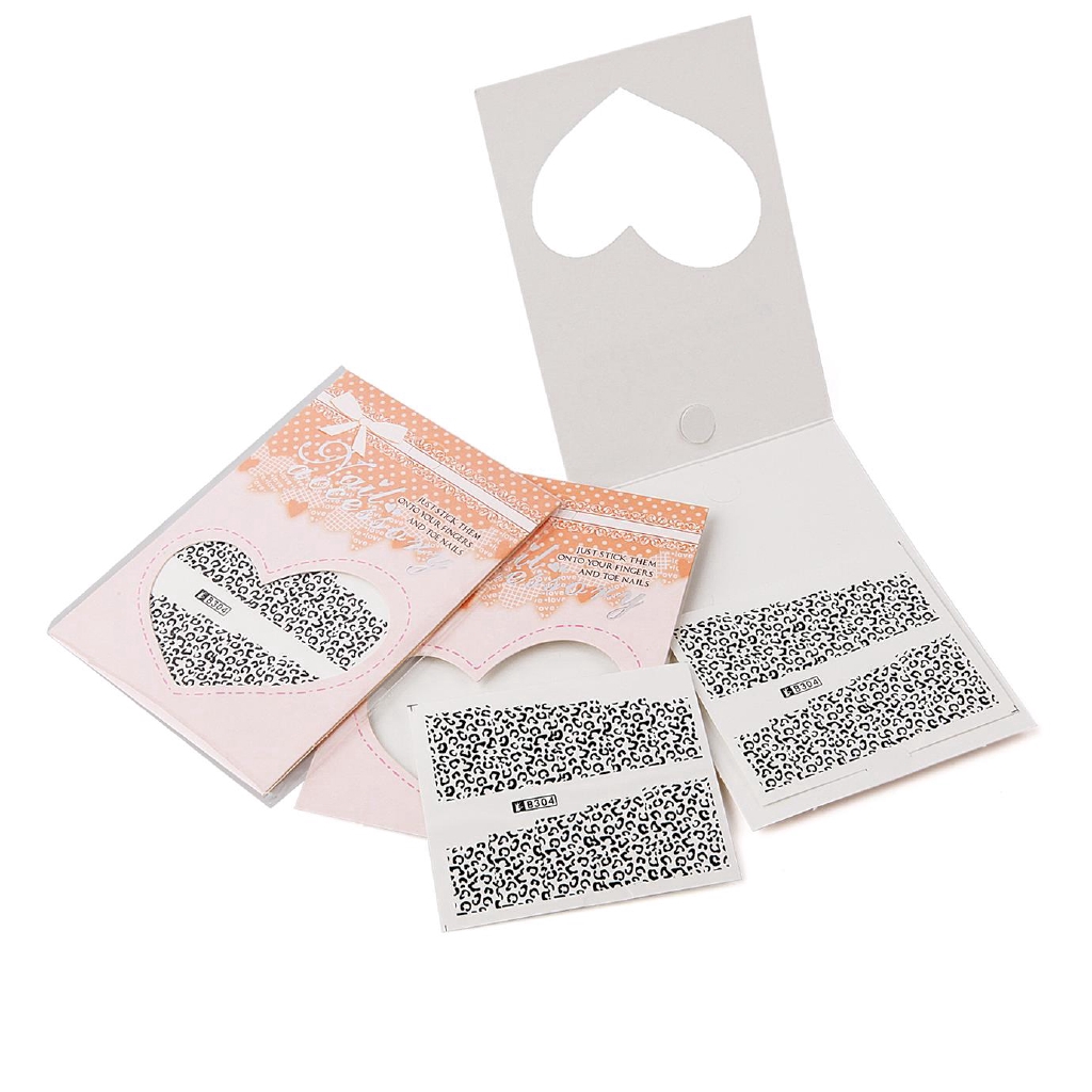 Tờ Miếng Dán Trang Trí Móng Tay Họa Tiết Da Báo Đẹp Mắt