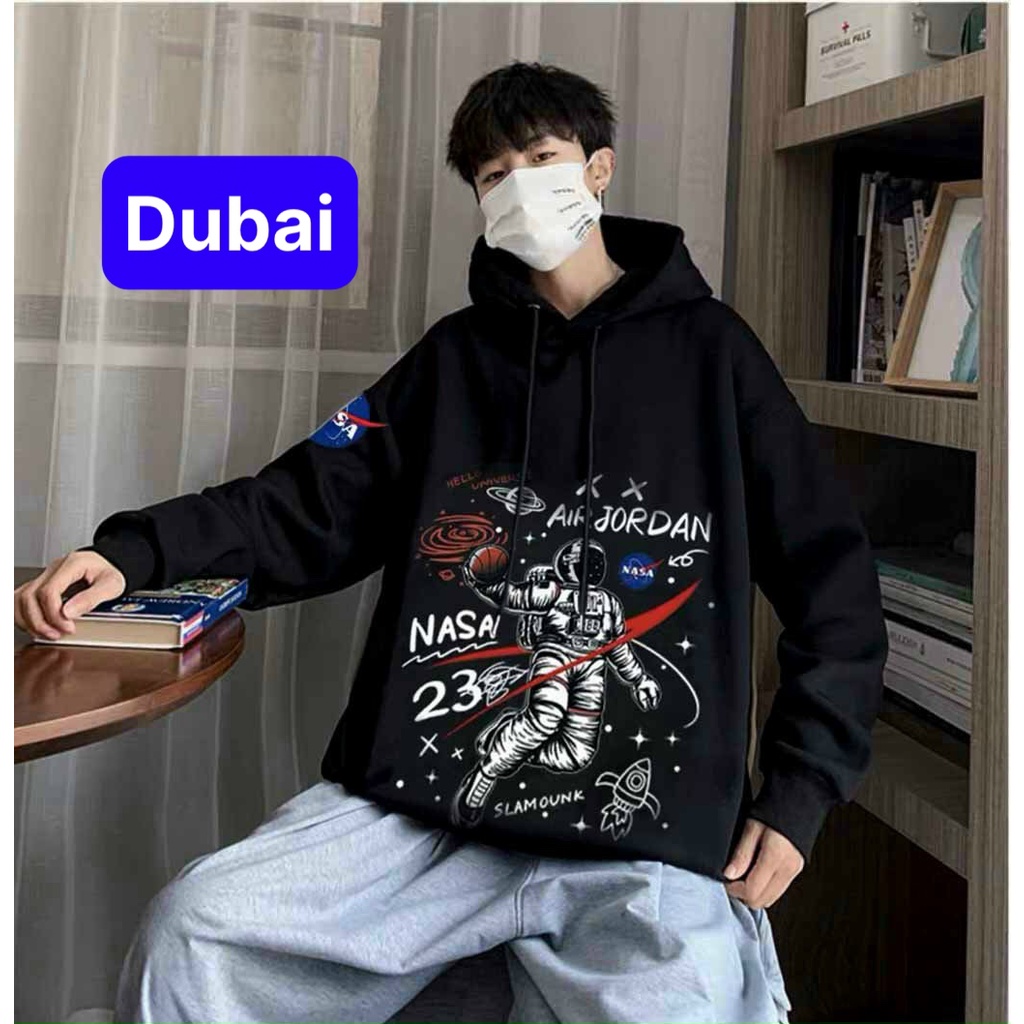 ÁO HOODIE NAM NỮ, ÁO KHOÁC NỈ IN PHI HÀNH GIA JỎDAN FROM RỘNG DÀI TAY CAO CẤP MỚI - DUBAI FASHON
