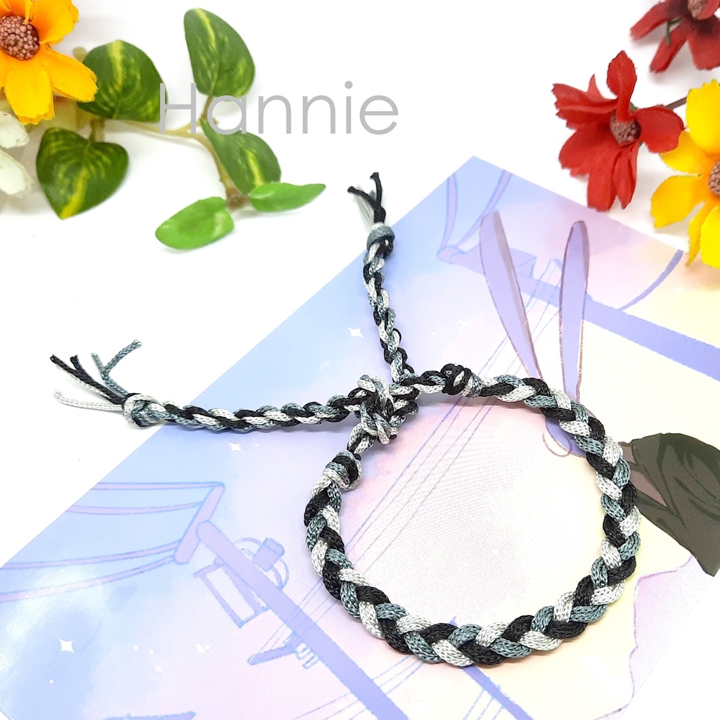 Vòng chỉ tình bạn màu trắng đen - Vòng đeo nam nữ chống thấm nước waterproof - Friendship Bracelet handmade