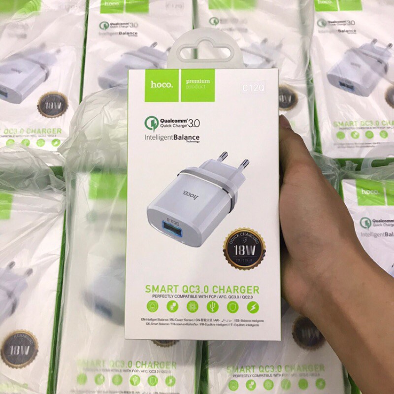 Củ sạc nhanh Hoco c12Q, sạc nhanh 18w