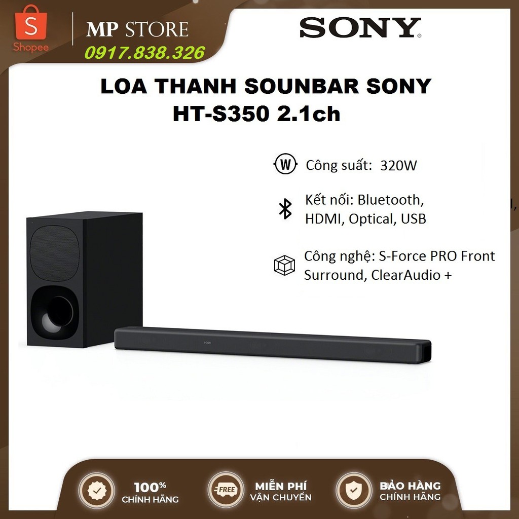 Loa thanh soundbar Sony HT-S350 Công suất 320W Chính hãng bảo hành 12 tháng