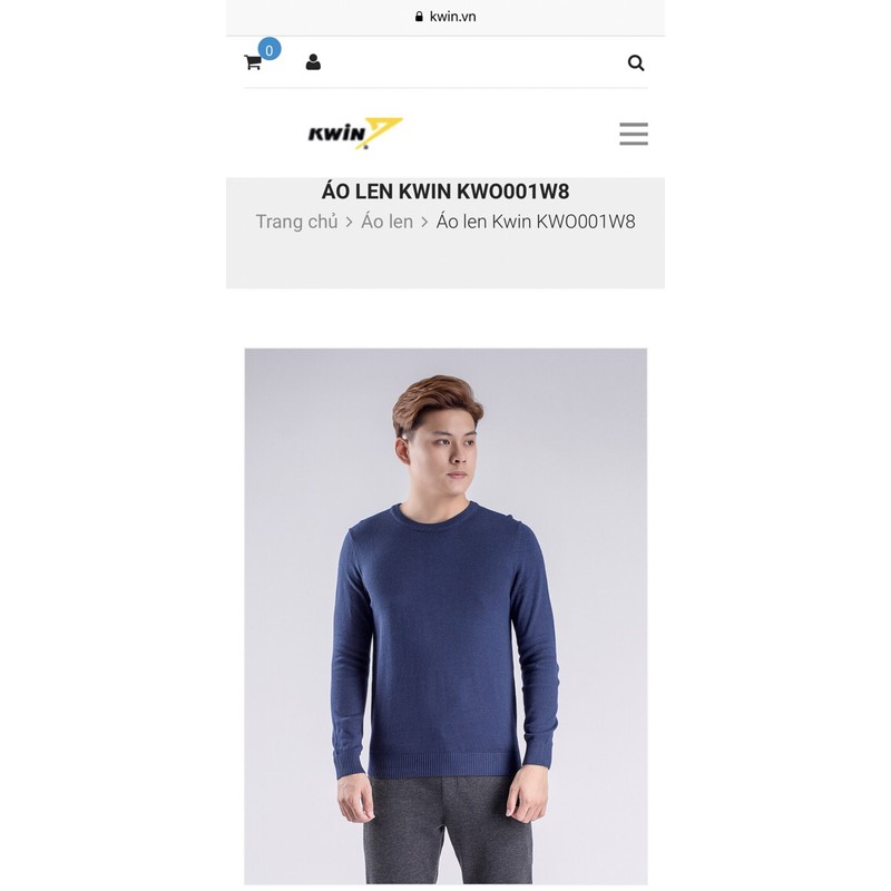 Áo Len Kwin xả lỗ dáng slim fit ôm vừa vặn - 2 màu
