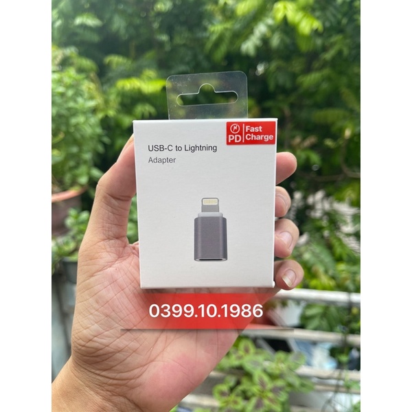 Jack chuyển type C sang Lighting hỗ trợ sạc nhanh max 20w cực xịn
