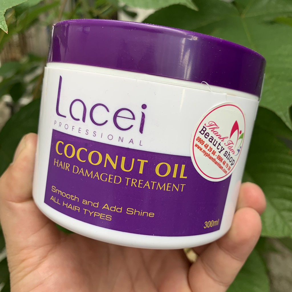 🇻🇳Lacei-VIETNAM🇻🇳Hấp dầu dừa Lacei Pure Coconut Oil Hair Damaged Treatment 300ml