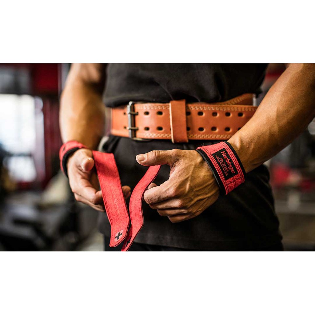 Dây Kéo Lưng Harbinger Padded Leather Lifting Straps