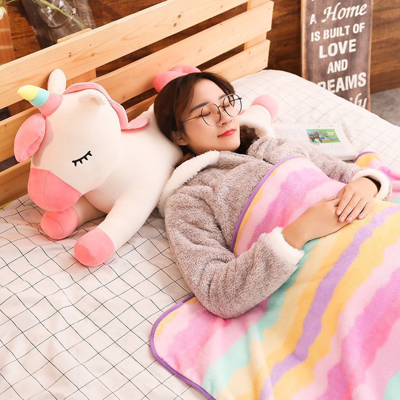 RẺ NHẤT SÀN - Ngựa Pony 1 sừng nhồi bông size khổng lồ, Gấu bông Pony đẹp, Gấu bông dễ thương dành cho bé yêu