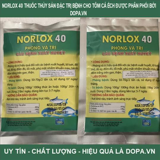 Thuốc Thủy Sản Norlox40 Phòng Trị Bệnh Hiệu Quả Cao Cho Cá Tôm Ếch