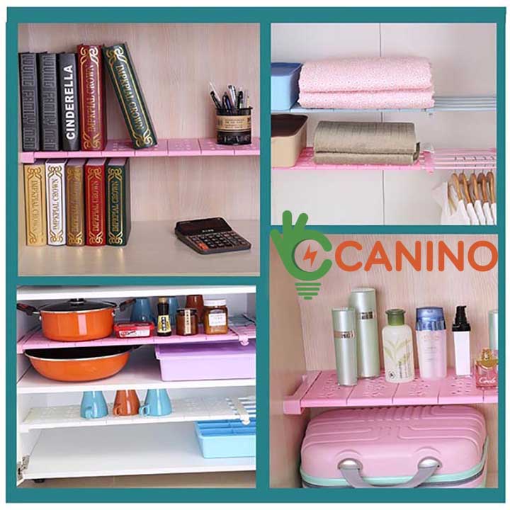 Kệ đa năng chia ngăn tủ không cần khoan bắt vít 74-135cm