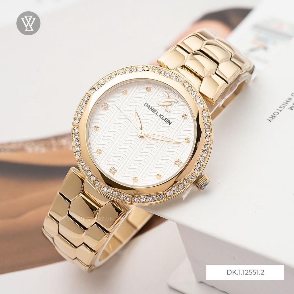 Đồng Hồ Quartz Nữ Daniel Klein Premium Ladies WATCHSTORE DK.1.12551.2 Mặt Kính Khoáng 35mm, Dây Kim Loại, Vỏ Thép