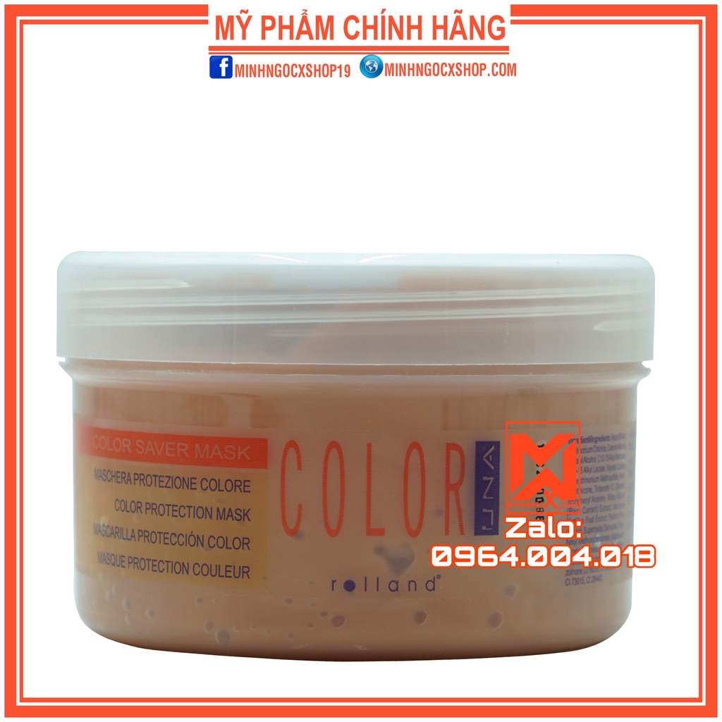 ROLLAND Ủ TÓC - KEM Ủ TÓC GIỮ MÀU ROLLAND UNA COLOR SAVER MASK 500ML CHÍNH HÃNG