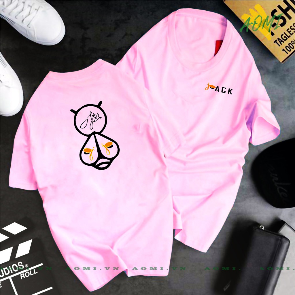 ÁO THUN KIỂU UNISEX AOMI J97 ĐOM ĐÓM LOGO JACK TAY NGẮN TAY LỠ NAM NỮ GIA ĐÌNH CẶP ĐÔI CHẤT LƯỢNG CAO