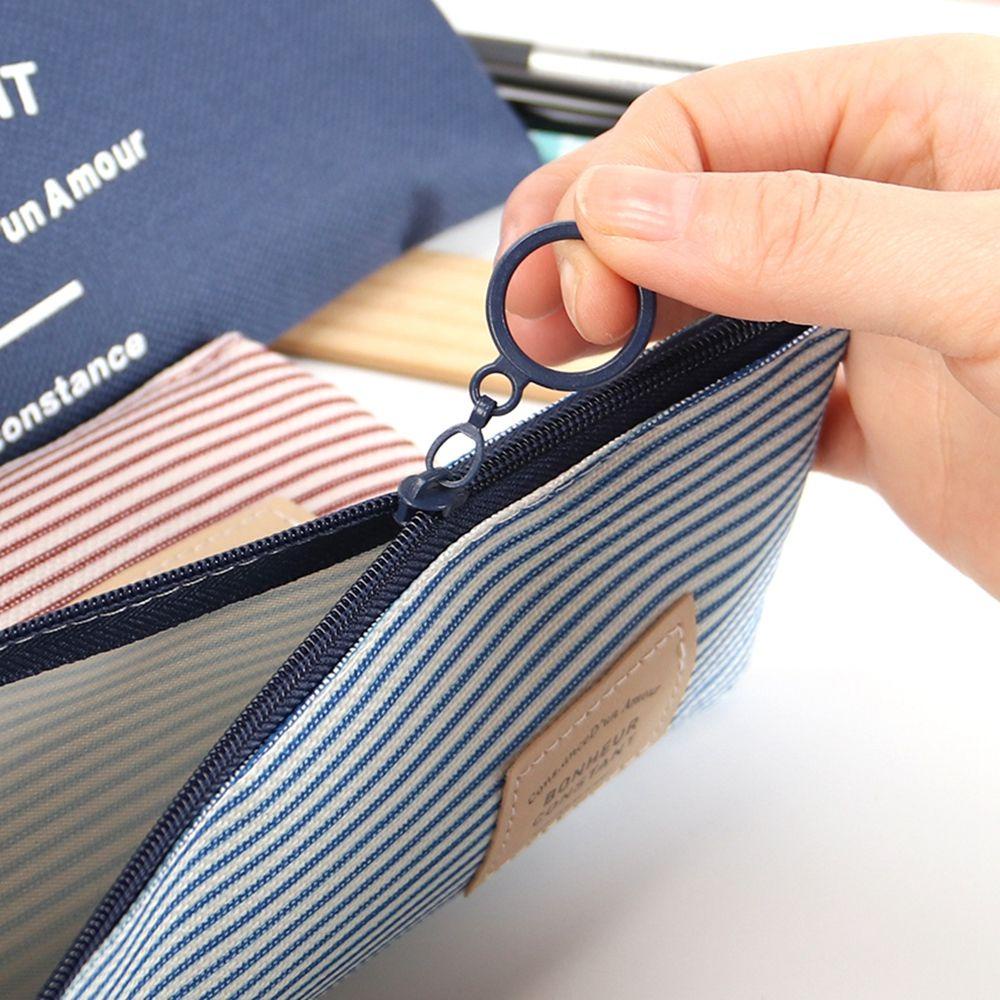 Túi Đựng Bút Bằng Vải Canvas Có Khóa Kéo Tiện Dụng