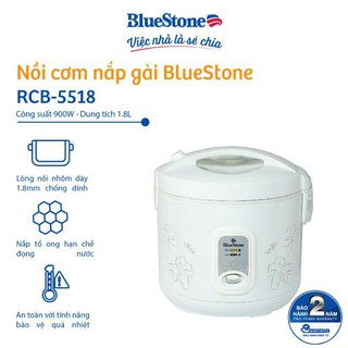 NỒI CƠM ĐIỆN BLUESTONE 1,8 LÍT ( RCB - 5518 , Hàng chính hãng bảo hành 24 tháng )