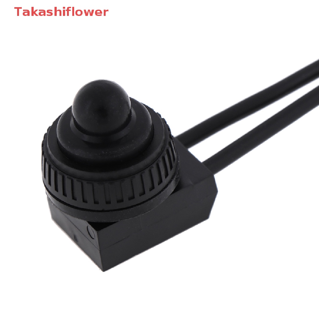 Set 2 Công Tắc Nhấn Chống Thấm Nước 12V Kèm Dây Chì 4 "Màu Đen