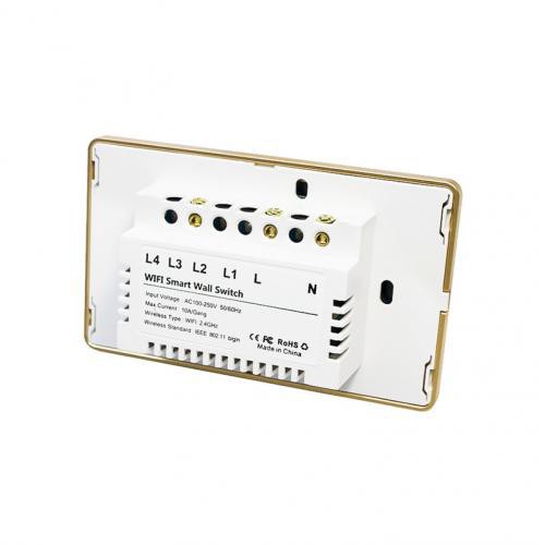 CÔNG TẮC ZIGBEE TUYA VIỀN VÀNG CẢM ỨNG 2 NÚT CHỮ NHẬT ĐIỀU KHIỂN BẬT TẮT HẸN GIỜ TỪ XA QUA ĐIỆN THOẠI