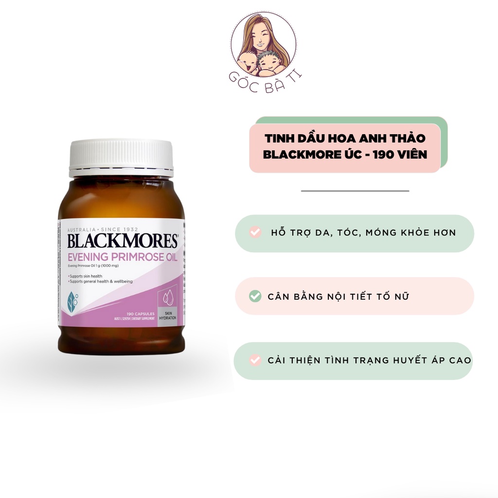 Tinh dầu hoa anh thảo Blackmores Úc 190 viên