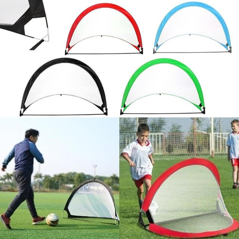Bộ Đồ Chơi Bóng Đá Mini Có Lưới Bơm Gấp Gọn Nhiều Màu Sắc Dành Cho Trẻ Em