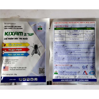 Thuốc chuyên trị ruồi Kixam 2.7WP loại gói 20 Gr