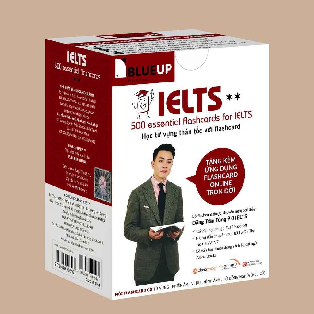 Sách - Blueup Ielts 2 - Học 500 Từ Vựng Thần Tốc Với Flashcard [AlphaBooks]