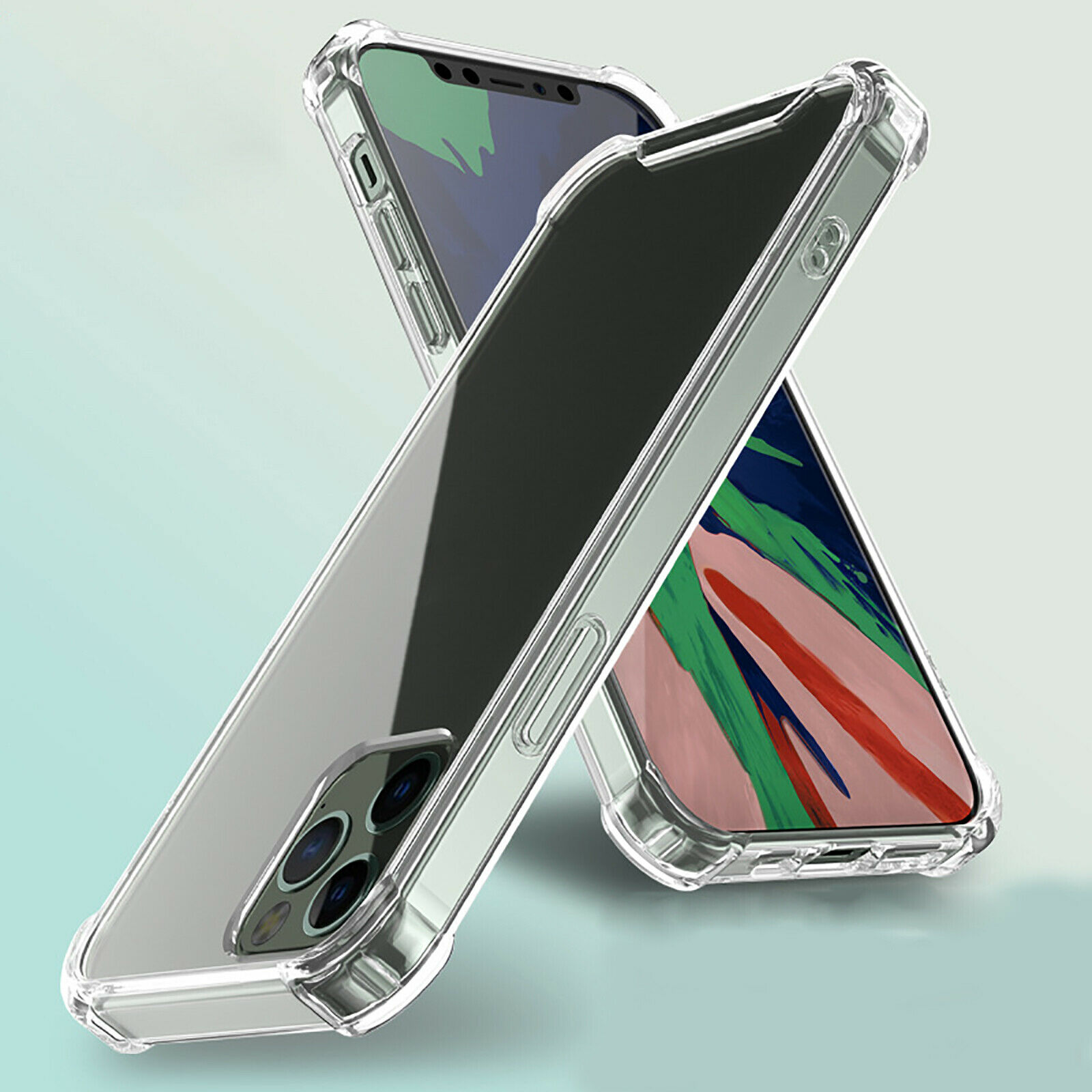 Shockproof Armor Clear Case For iPhone 12 Pro Max 11 pro Max / Transparent Phone Cases Airbag Cover | BigBuy360 - bigbuy360.vn