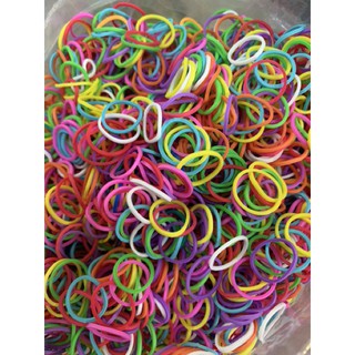 1 lạng chun buộc tóc nhiều màu cho bé ( chun miến )