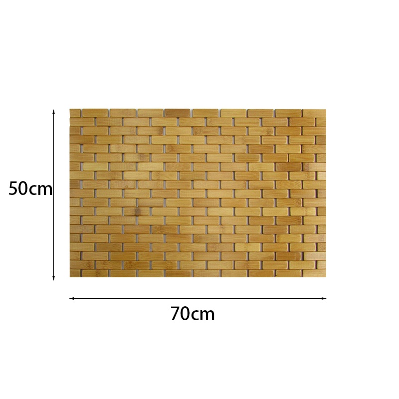 Thảm Chùi Chân Bằng Gỗ Tre Tự Nhiên Chống Trượt Kích Thước 50x70cm