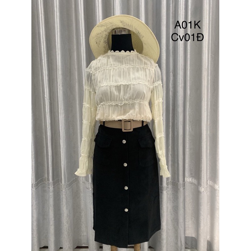 Chân váy bút chì nhung - 2 lớp dày dặn | BigBuy360 - bigbuy360.vn