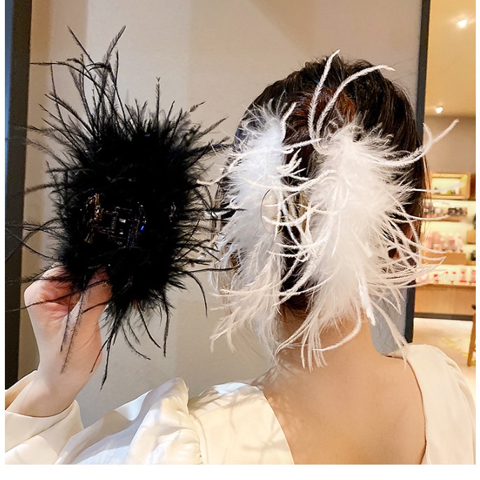 Kẹp Tóc Hình Lông Đà Điểu Thời Trang