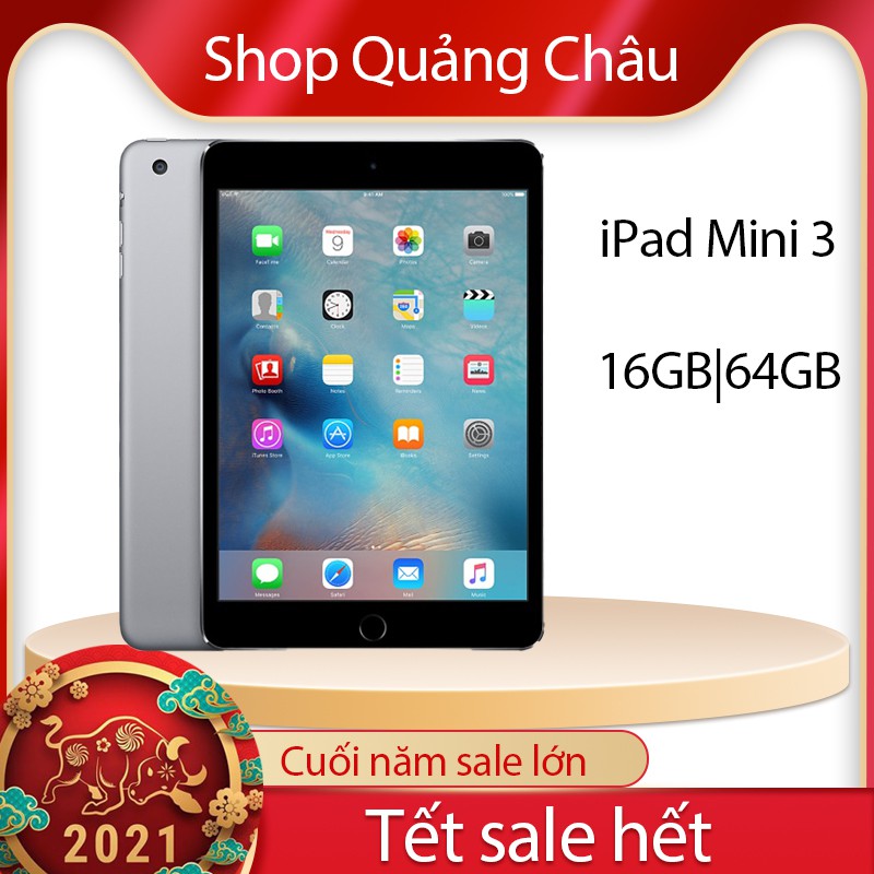 Máy tính bảng iPad mini 3 Chính hãng Quốc tế màn hình lơn 7.9 inch siêu sắc nét cấu hình mạnh bảo hành 12 tháng 1 đổi 1 | WebRaoVat - webraovat.net.vn