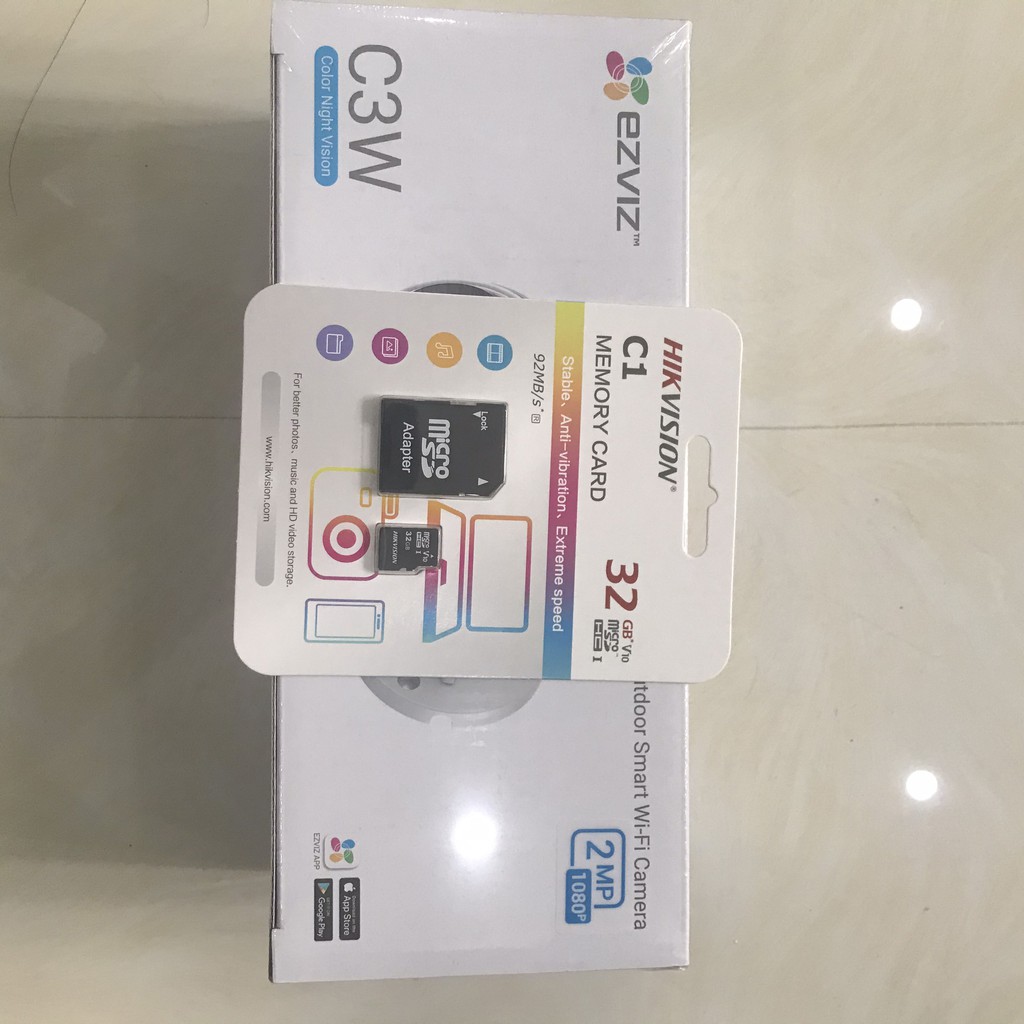 Camera IP Wifi ngoài trời EZVIZ C3W 1080P Kèm thẻ nhớ (CS-CV310 Full color ) Màu ban đêm- Hàng Chính Hãng - Bảo hành 24T | BigBuy360 - bigbuy360.vn