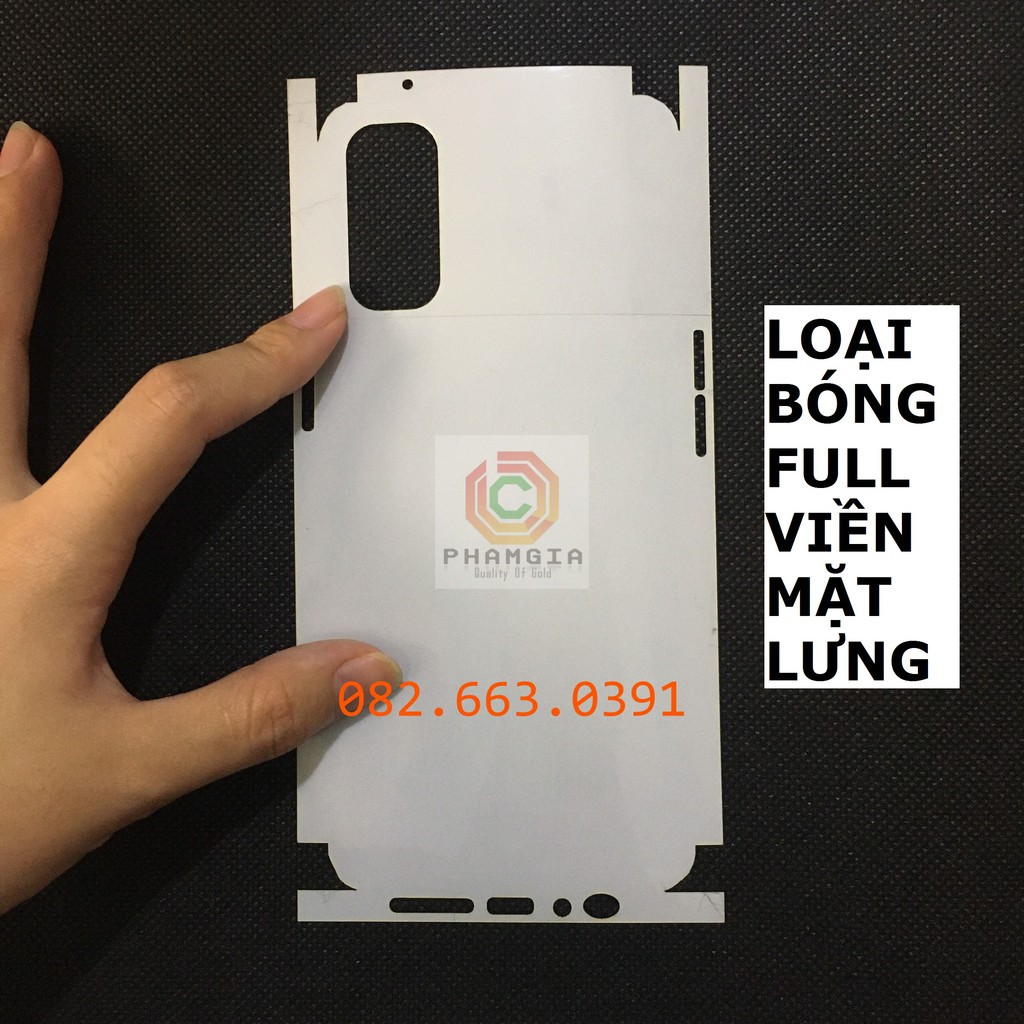 Dán PPF Oppo Reno 4 bóng, nhám cho màn hình, mặt lưng, full lưng viền siêu bảo vệ