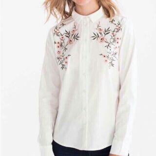 Sơ mi trắng ASOS cổ đức