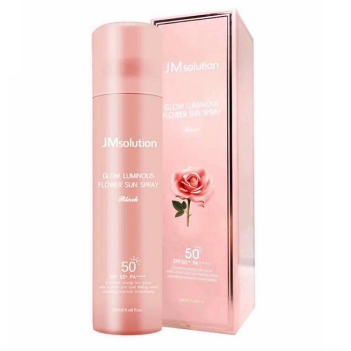 XỊT CHỐNG NẮNG TOÀN THÂN JMSOLUTION GLOW LUMINOUS FLOWER SUN SPRAY 180ml (Hoa Hồng)