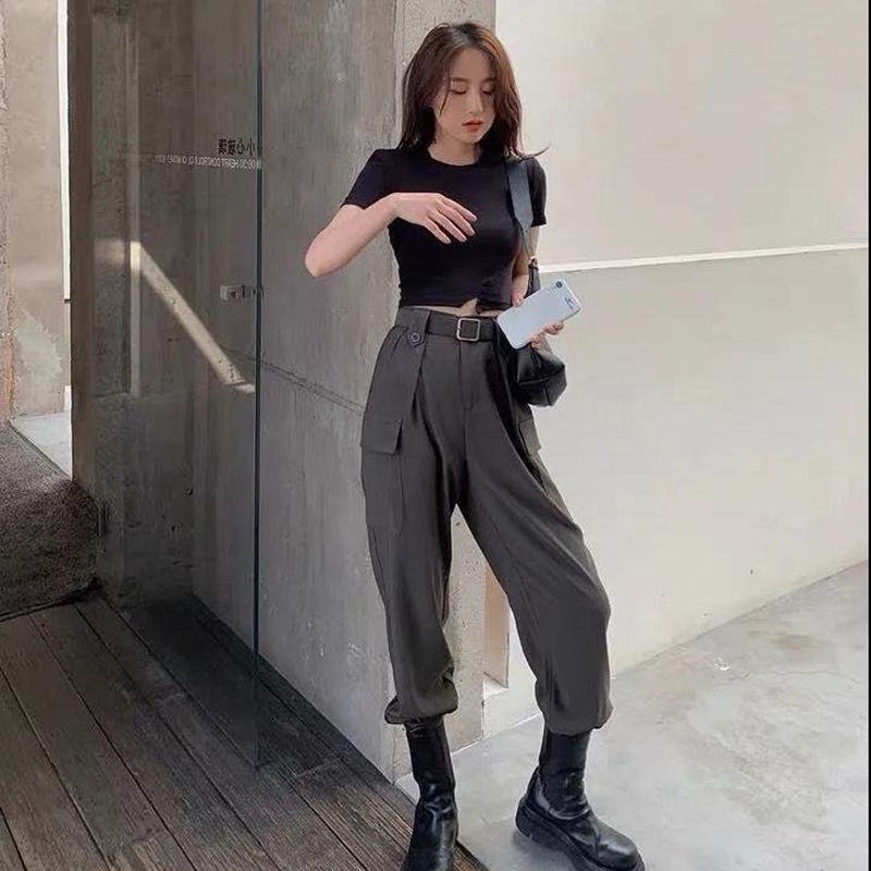 Quần Dài Dáng Rộng Phong Cách Hàn Quốc Thời Trang Xuân Thu Cho Nữ