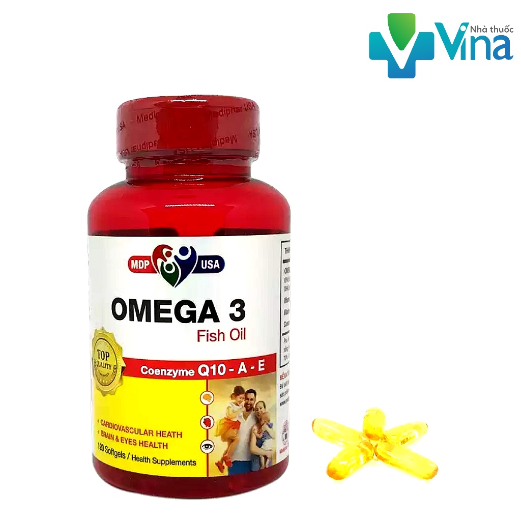 Viên Uống Omega 3 Coenzyme A-E MDP-USA Hộp 120 viên