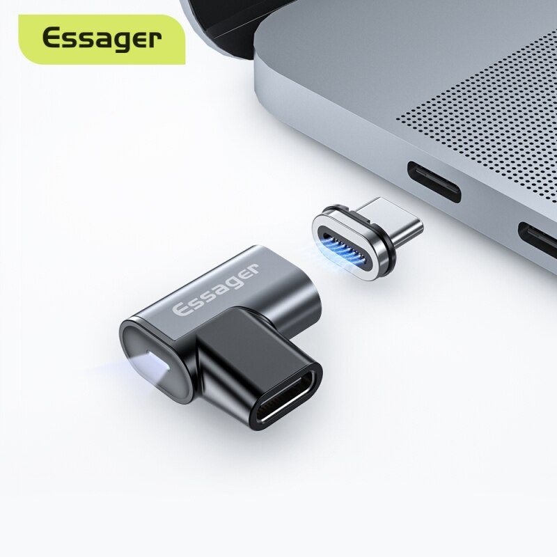 Bộ chuyển đổi Essager từ tính 100W cổng USB C sang đầu USB C