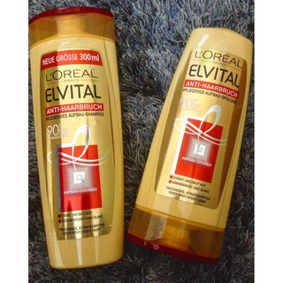 Cặp dầu gội – xả L’oreal Elvital Anti-HaarBruch cho tóc khô, gãy và chẻ ngọn