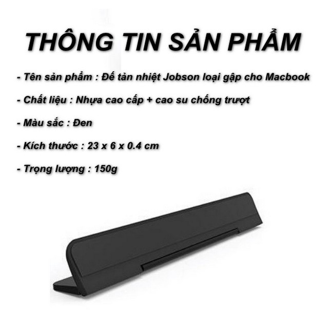 Đế tản nhiệt Jobson loại gập cho Macbook - Home Decor Furniture