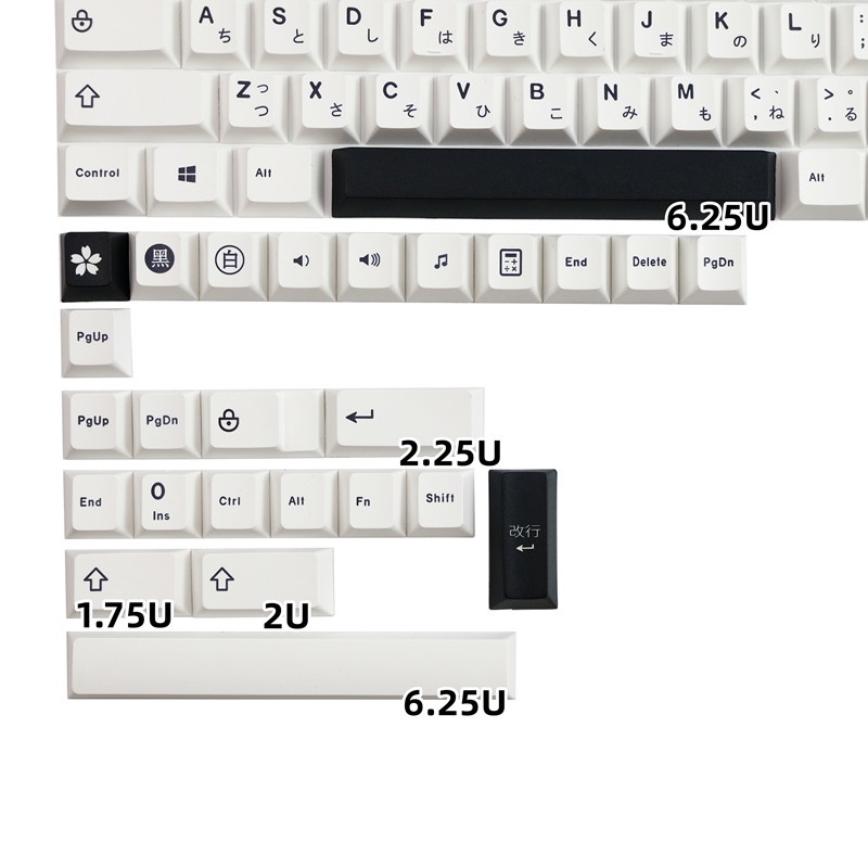 Các keycaps màu trắng tối giản GMK, 129 phím keycaps Cherry Profile DYE-SUB Cá nhân hóa GMK Keycaps cho bàn phím cơ