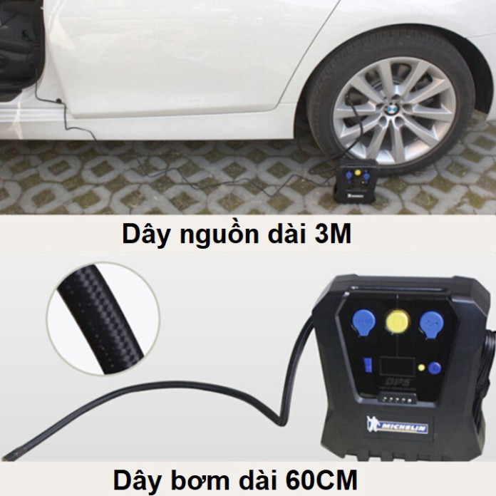 Sản Phẩm Máy bơm lốp ô tô tự ngắt nhãn hiệu Michelin: Mã 4398ML-12266 ..