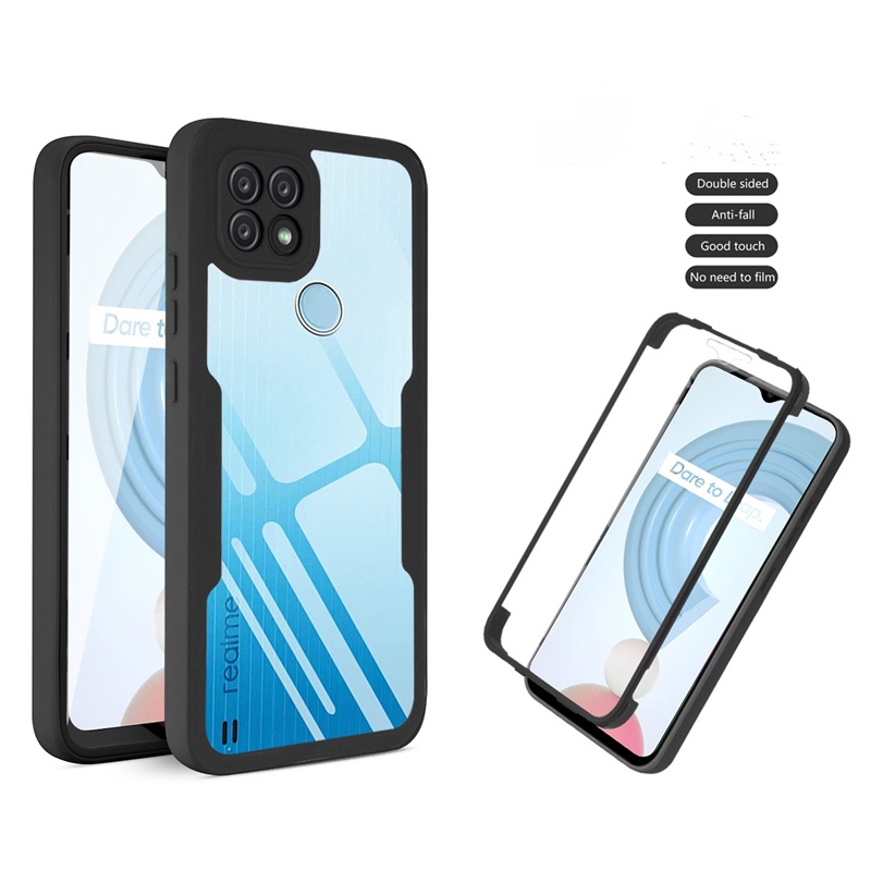 Ốp Điện Thoại Silicon Bảo Vệ 360 Độ 2 Trong 1 Cho OPPO A15 A15s A16 A16s A52 A72 A92 A5 A9 2020 A53 A53s A33 A32 A92s