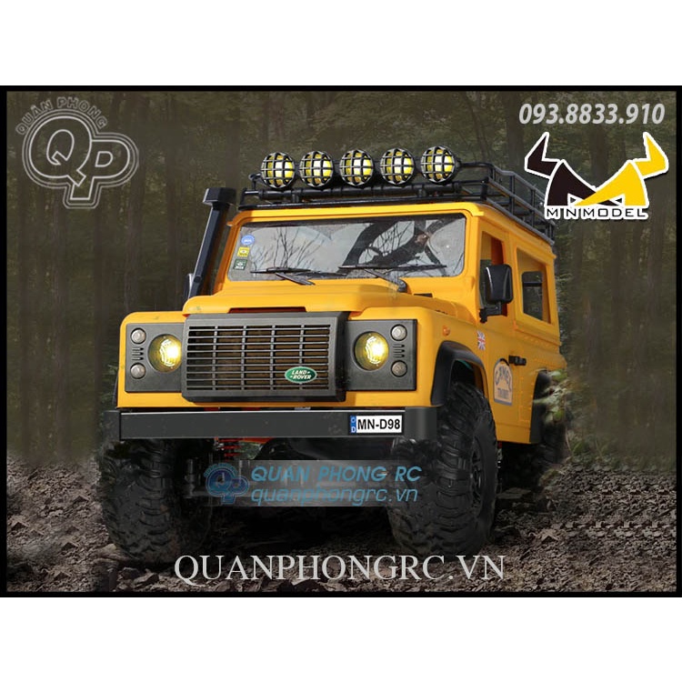 Xe Điều Khiển MN98 1:12 2.4G 4WD Defender Off-Road Rock Crawler With LED