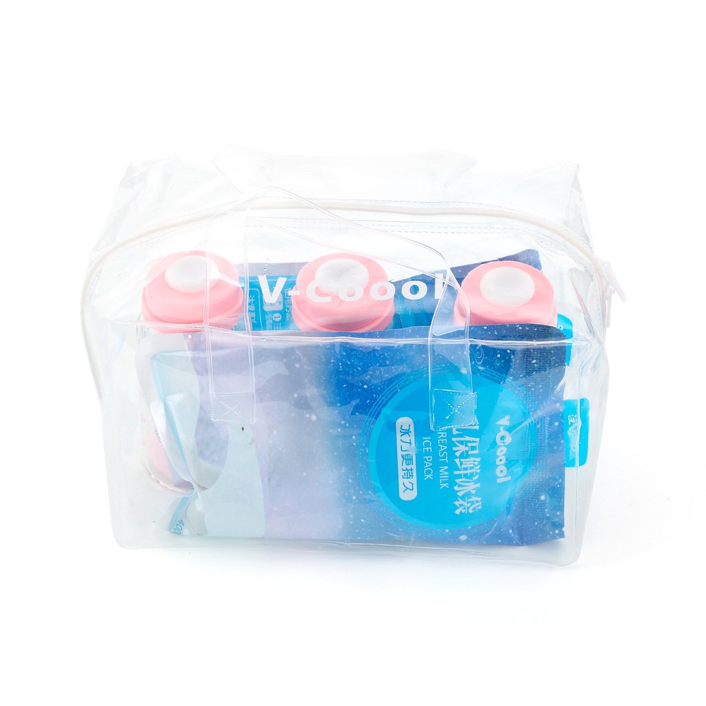 Túi đá lạnh V-Cool 400ml, Túi đá gel lạnh đá làm đặc chứa đầy nước bảo quản sữa mẹ cho bé