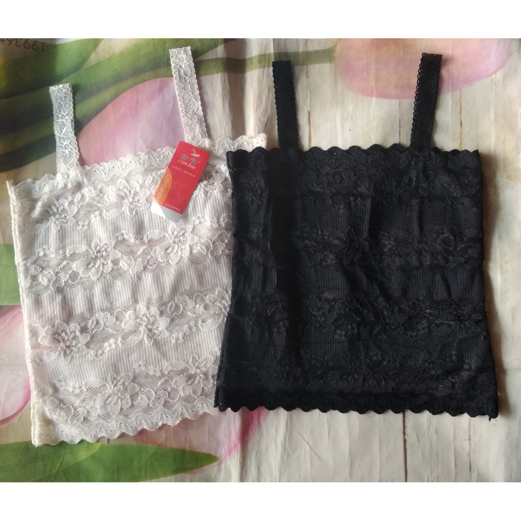 Áo ren mặc trong dáng dài không mút form nhỏ