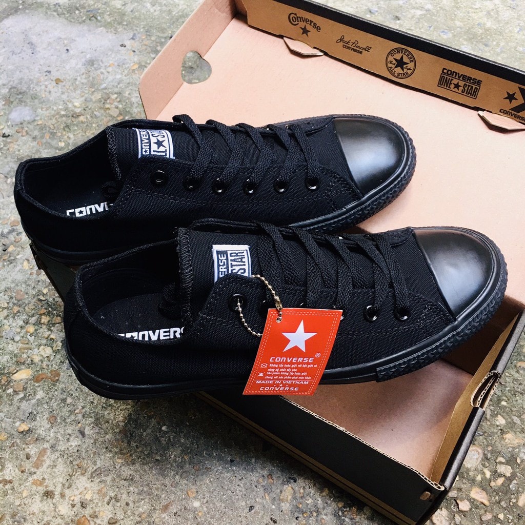 Giầy Thể Thao [ CONVERSE + Full Box ]  Đen Nam Nữ [ Cổ Thấp - Cổ Cao ] . Sneaker CV 1970s Cao Cấp